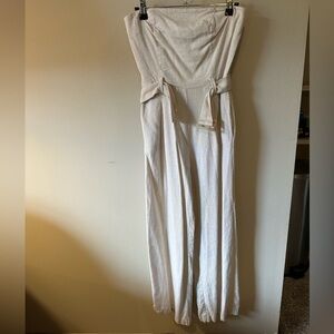 🤍 Monteau Los Angeles Cream Strapless Jumpsuit – Size S